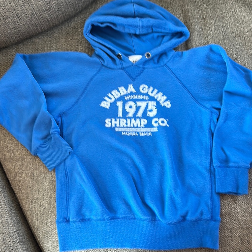 Bubba Gump Shrimp Co. Boys Madeira Beach Hooded Sweatshirt Size Medium